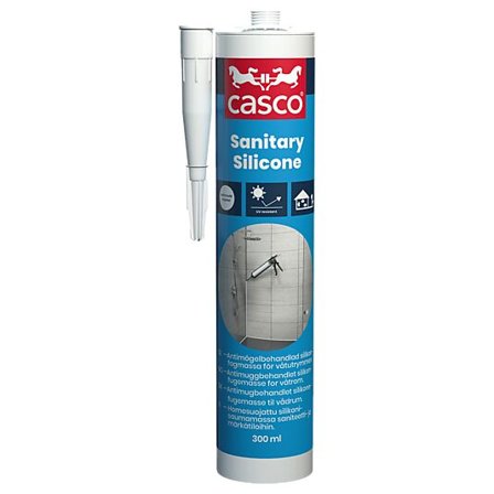 CASCO SILIKON SANITÆR SORT 300ML
