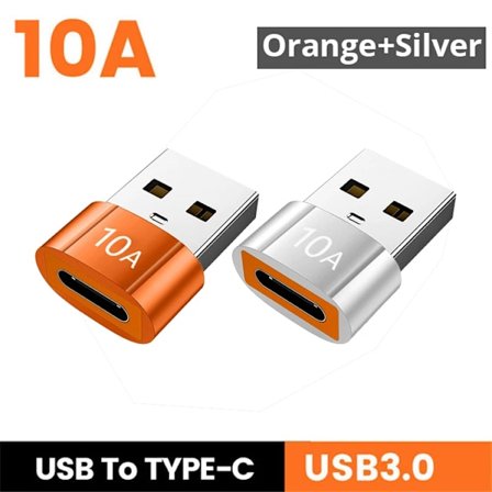 Adaptateur de données USB 3.0 Type C, convertisseur mâle vers femelle, connector OTG rapide, Macbook, Xiaomi, Samsung S20, 10A, OTG