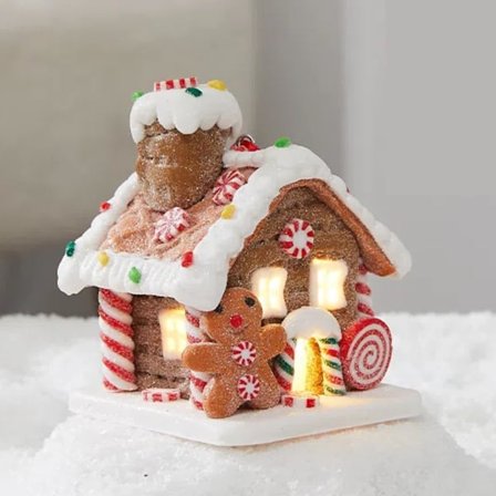 Pepparkakshus Juldekoration - Mjuk Lera Sagostad Godis Hus för