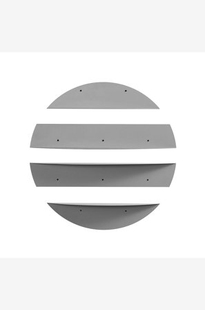 Hanah Home - Dekorativ vägghylla i metall Sena - Grå - Vägghyllor - Från Homeroom