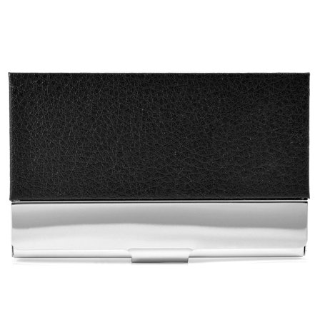 Stylowe czarne skórzane etui na karty dla mężczyzn - Etui na karty