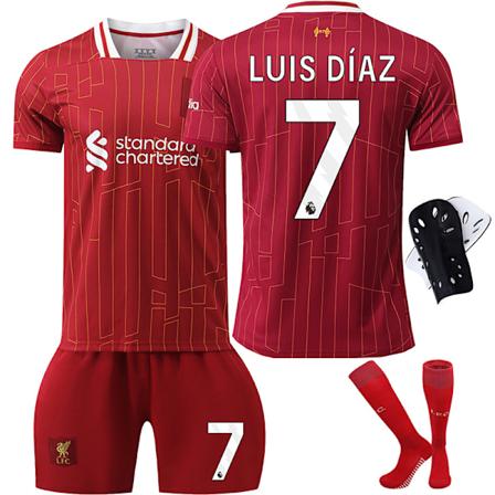 Liverpool 24-25 pelipaita nro 11 Salah 9 Firmino 66 Arnold 10 McAllister jalkapallopaita nro 7 suojavarusteet sukilla No. 7 protective gear with socks