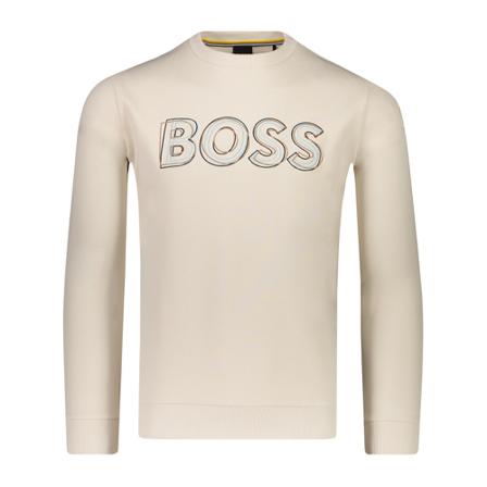 Hugo Boss, Sweater Beige, Heren, Maat:L,polyester