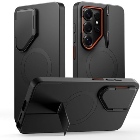 Tech-Protect Mobilskal För Galaxy S26 Ultra Magsafe Kevlar Aura - Svart/Orange