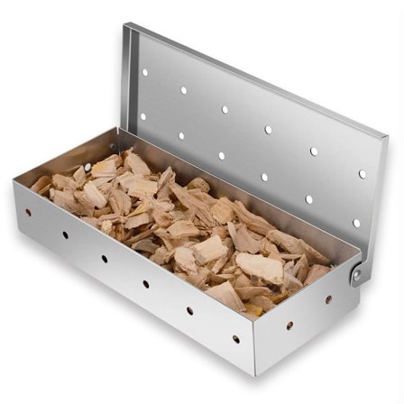 BBQ Rökbox: Grill i rostfritt stål för rökig smak till grillat kött och fisk, lämplig för gas-, el- eller kolgrillar