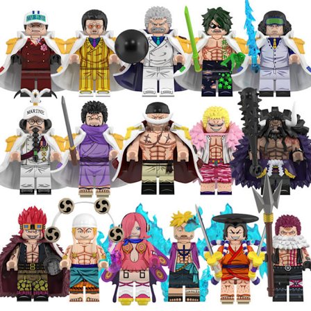 Anime-serie Pirat Brook monteringsbyggklossar leksakspåse