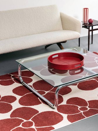 Primavera 160X230 Mörkröd/Off White Matta