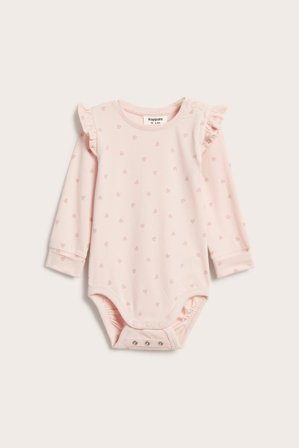 Kappahl | Langermet body med hjerter | Rosa