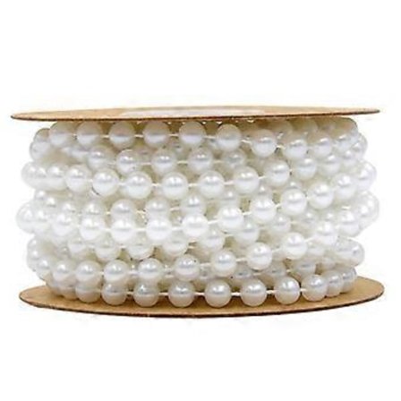 Pärlor Pärlstav Trim Pärlstav Frans Trim För Hantverk Pärlkedja Girlang (6mm-5m-vit)