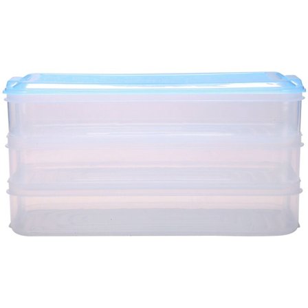 Plastförvaringslådor för Kylskåp, Matförvaringsbehållare med Lock för Kyl, Frys, Skåp, Bord, Organiserare, 31*12.5*16.5cm