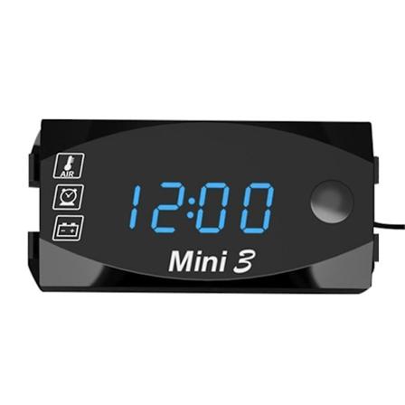 3-in-1 monitoiminen digitaalinen näyttömittari pölytiivis moottoripyörän elektroninen aikakello moottoripyörä [GGL] A02