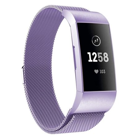 Fitbit Charge 3 coolt milanesiskt klockarmband i rostfritt stål