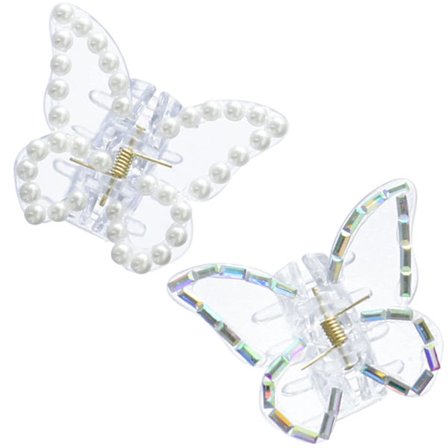 2 st fjärilshårklämmor