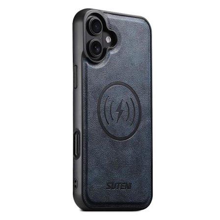 iPhone 17 Skal - Suteni G5 Ko leather med MagSafe Magnet