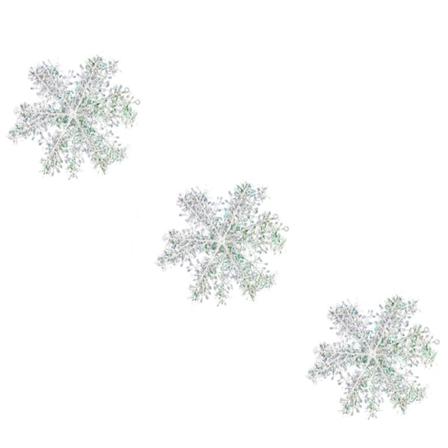 Christmas Snowflake Ornament 3-pack Vit 10 Cm