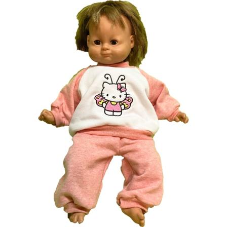 Mysdress i trikå till Lillan, dockkläder