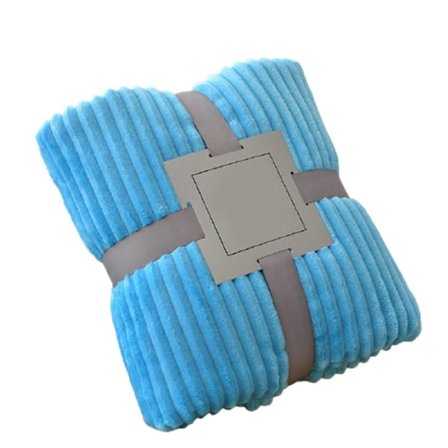 Stort pledd i flanellfleece 100x150cm Polyester Mykt Koselig Lett Luksuriøst Sengteppe for