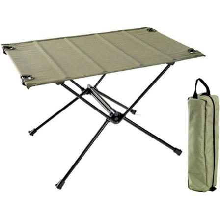 Taitettava ulkopöytä, kannettava kova retkeilypöytä kantolaukulla ulkoiluun, patikointiin, kalastukseen (vihreä)-Xin green