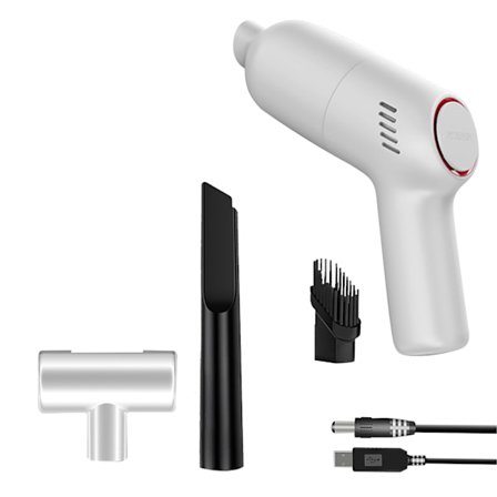 Bilsstøvsuger Ledningsfri Dyrehårsekstraktor Sugemaskine Bærbar Håndholdt Skrivebordsrenser Til Husholdning Bil Hvid