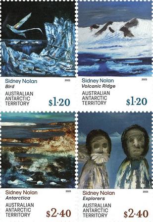 Australsk Antarktis - Sidney Nolan's Antarktica - Postfrisk sæt 4v