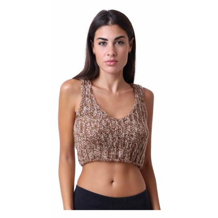 Maliparmi Sleeveless Strik Brun, Dame Slipover