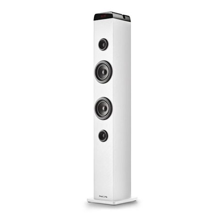 Tour de son Sky Charm Pro White NGS – 80 W, Broadcasting, Mikrofonindgang, Bluetooth, FM/USB/Optisk/AUX IN, Fjernbetjening, Hvid