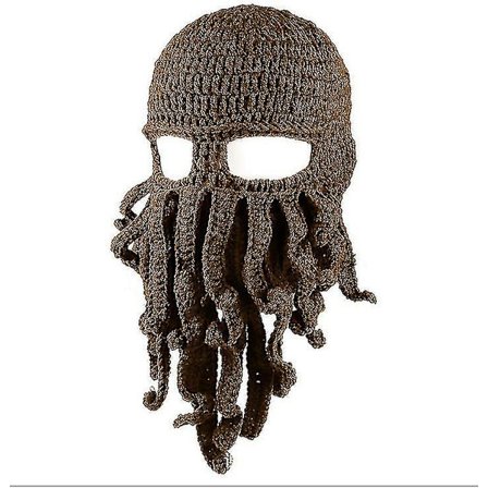 Blekspruthatt Morsom Maskert Håndlaget Heklet Ull Varm Hatt