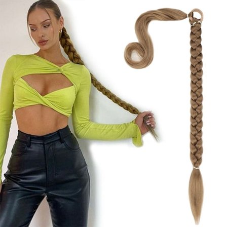 Lång Flätad Hästsvans Förlängning Mawei 3 3