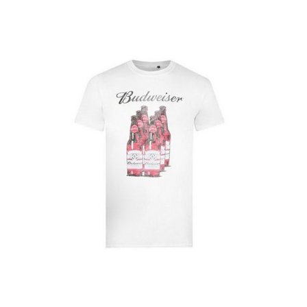 Budweiser herr bomull T-shirt XL vit
