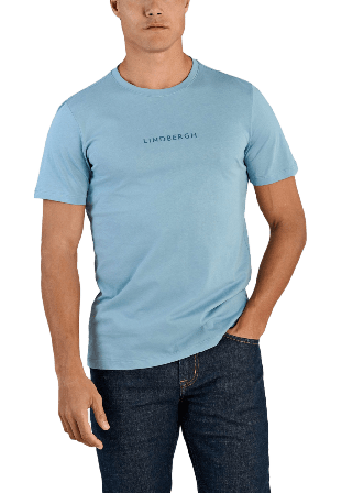 Lindbergh print tee S/S T-shirts Herr Blå S