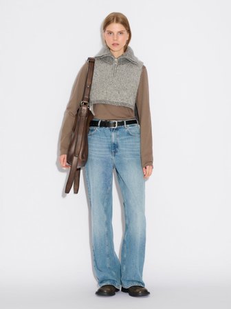 Holzweiler Tine Knit Zip Bib - Dk. Grey Mix - Women's - One size