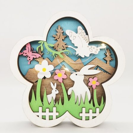 Påske Trælanterne Kreativ Forårs Kanin Sommerfugl Led Lys