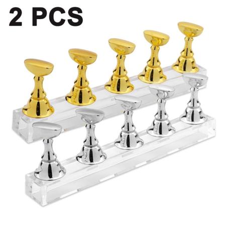 1 Set Akryylikynsien muotoilun harjoitteluteline Magneettiset kynsitelineet