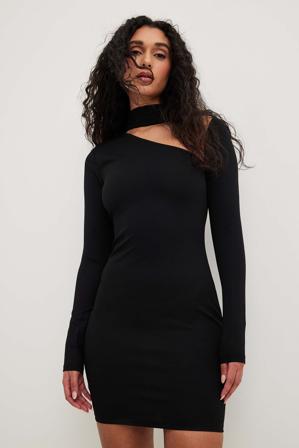 NA-KD Mini robe asymétrique - La petite robe noir - Noir - XX-Small