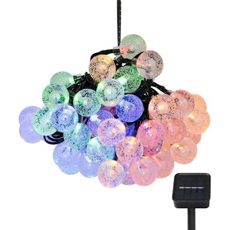 15M 100 LED RGB Boll Slingor med Fjärrkontroll USB eller Batteridriven Inomhus Utomhus Flerfärgade Lampor för Julfest Gård Trädgård