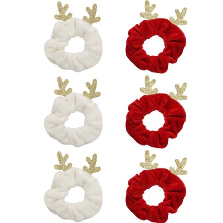6 jul scrunchies älg stretch pannband glittrande jul