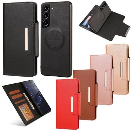 SKALO Samsung S22+ DOLIZMA 2 i 1 magnetisk pungetui - Rosa guld - Vælg farve