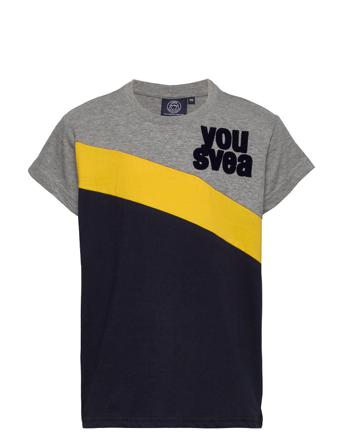 Colorblock Jr Tee T-shirt Grå Svea