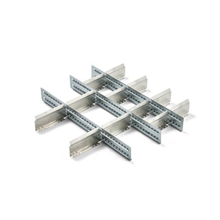 Schubladeneinsatz, für Höhe 100/125 mm, 16 Fächer, Metall