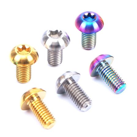 12X M5*10mm Skivebremse Rotor Bolte T25 Torx Titanium TI Cykelskrue