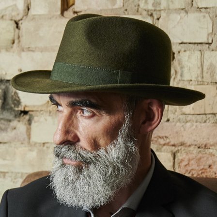 Alessandria Green Wool Fido Fedora for Men - Fedora hats