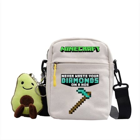 Minecraft Student Axelväska Casual Tecknad Vit ~ 5