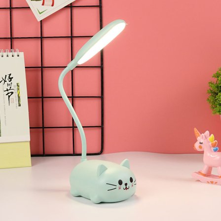 Pigehjerte LED-skrivebordslampe øjenbeskyttelse skrivebordselever soveværelse