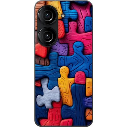 Kompatibelt Mobildeksel til Asus Asus Zenfone 10 Lekefull illustrasjon med Stitch blant rosa epler i en myk pastell design som kombinerer søthet og f