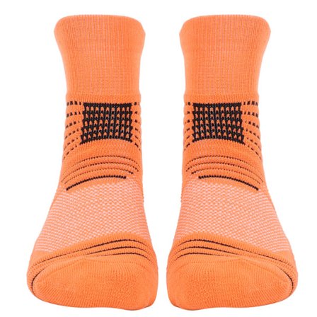 1 Par Bomulds Sportsokker Mænd Tykke Basketball Åndbar Ingen Sved Løbesokker Orange