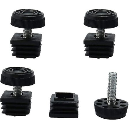 Justerbare møbelføtter 25 x 25 mm kvadratisk innsats 4 sett-FA-
