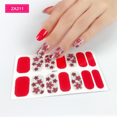 False Nail Art Sticker 3d Bronzing Flower Dekaler Full Täckning