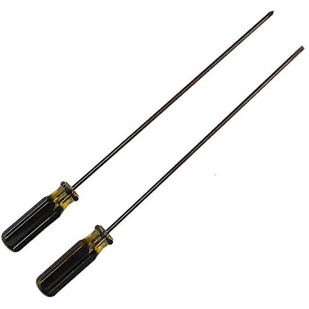 Ekstra lang 300mm Phillips-skrutrekker med flat blad, spalte- og Phillips-skrutrekker, 2 pakker, magnetisk symaskin-skrutrekker, bilreparasjon, DIY-