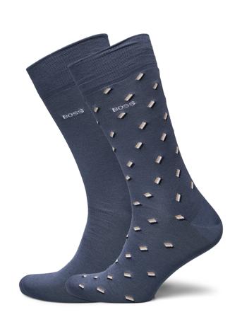 2P Rs Minipattern Mc Underwear Socks Regular Socks Blå BOSS