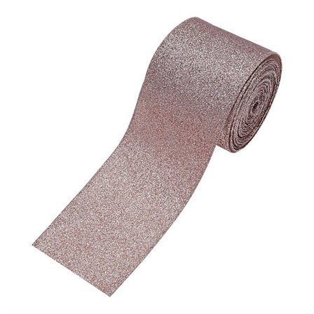 XIANXIAN Julebånd 4" Glitter Mesh Wired, Kobber Diamant Honeycomb, 9 meter - for Tre, Gaver, Håndverk, Kranser, Girlander